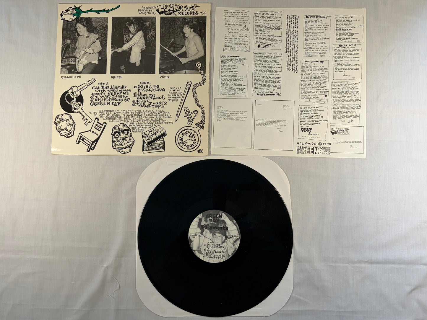 Green Day 4 Vinyl Set Lookout Records 39 Smooth Kerplunk Slappy 1000 Hours OG Rare Pack