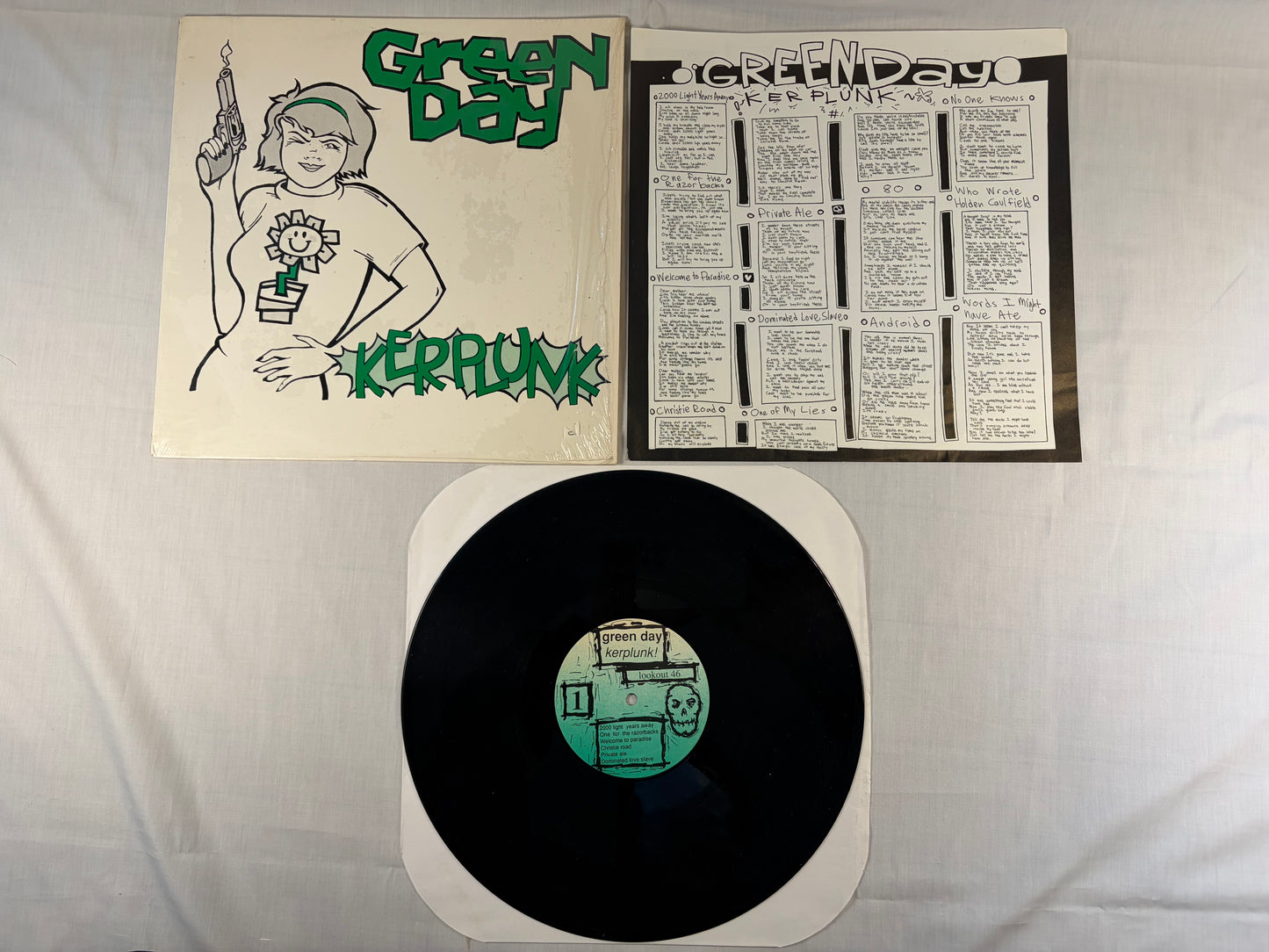 Green Day 4 Vinyl Set Lookout Records 39 Smooth Kerplunk Slappy 1000 Hours OG Rare Pack
