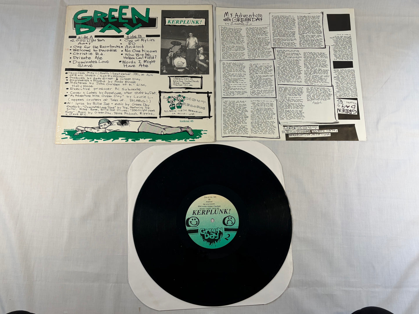 Green Day 4 Vinyl Set Lookout Records 39 Smooth Kerplunk Slappy 1000 Hours OG Rare Pack