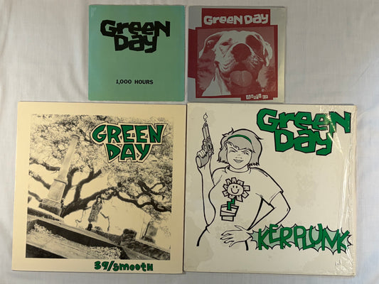 Green Day 4 Vinyl Set Lookout Records 39 Smooth Kerplunk Slappy 1000 Hours OG Rare Pack