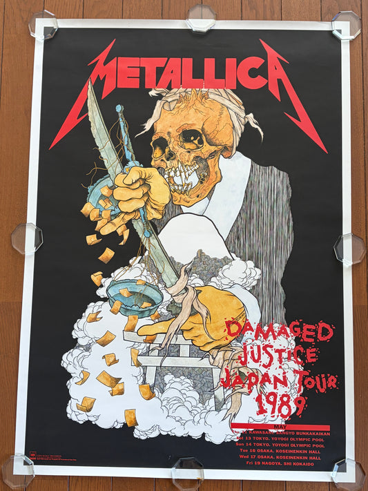 Metallica – Damaged Justice Japan Tour 1989 (Pushead, Promo Poster, CBS Sony)