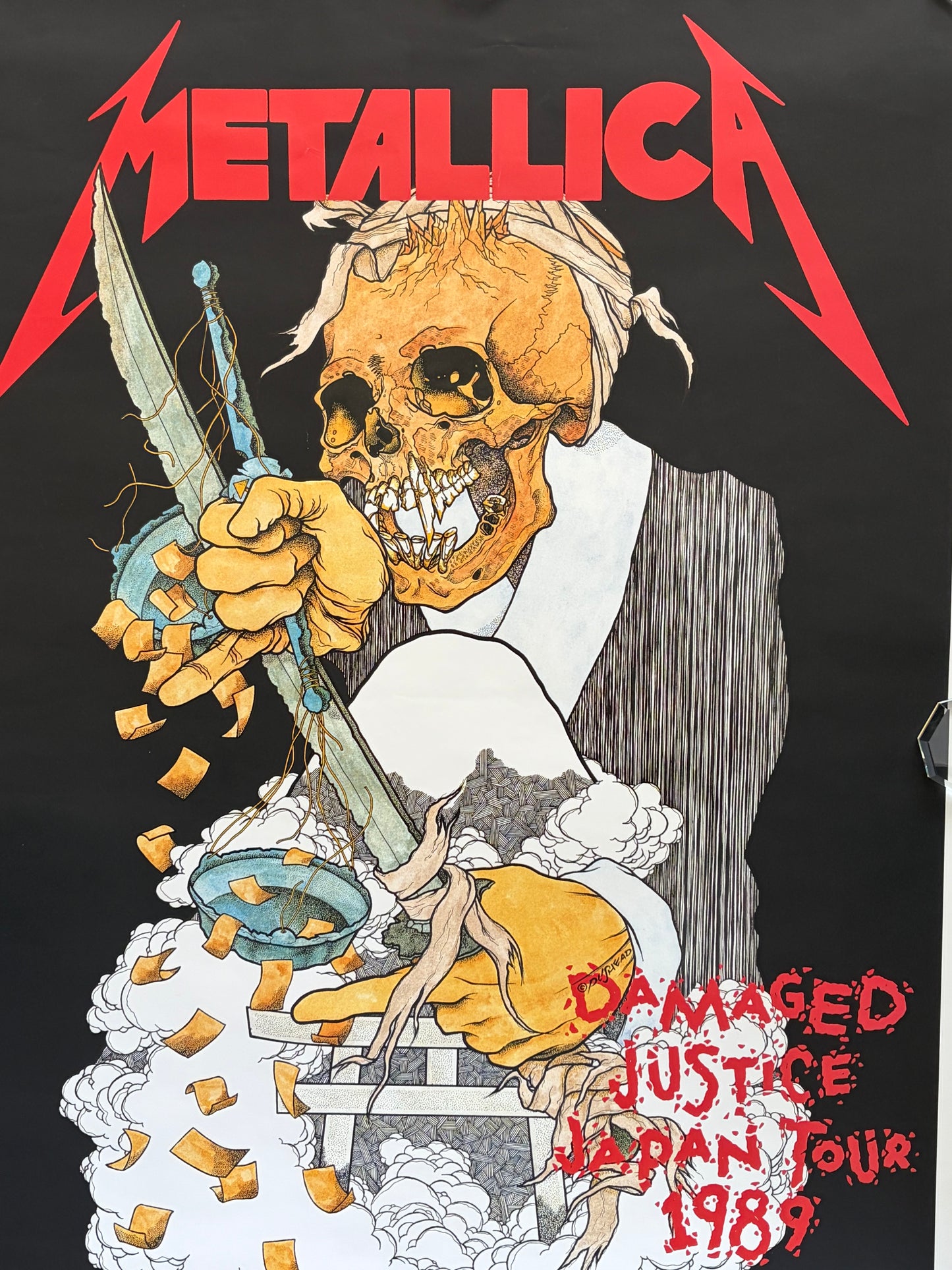 Metallica – Damaged Justice Japan Tour 1989 (Pushead, Promo Poster, CBS Sony)