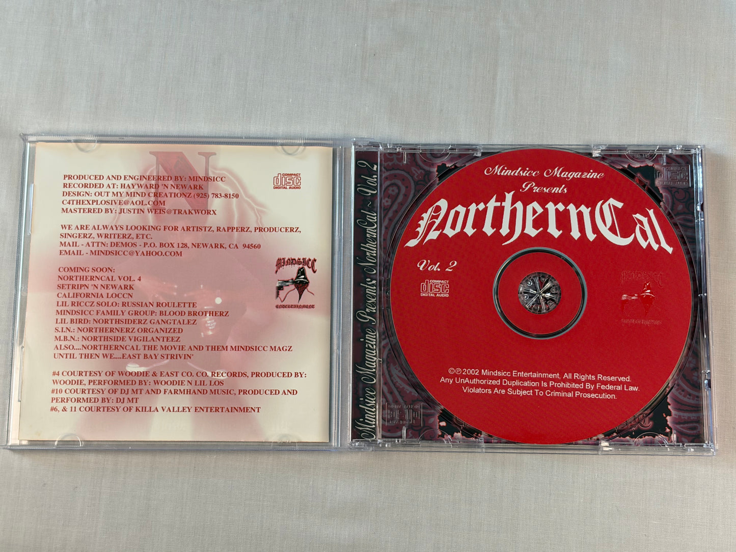 Northern Cal Vol.2 Various Artists Woodie Young Droop Mindsicc 2002 Original Rap CD Bay Area G Rap