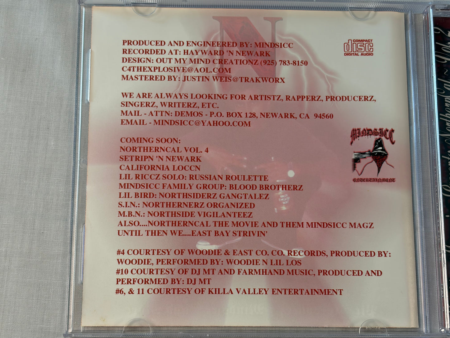 Northern Cal Vol.2 Various Artists Woodie Young Droop Mindsicc 2002 Original Rap CD Bay Area G Rap