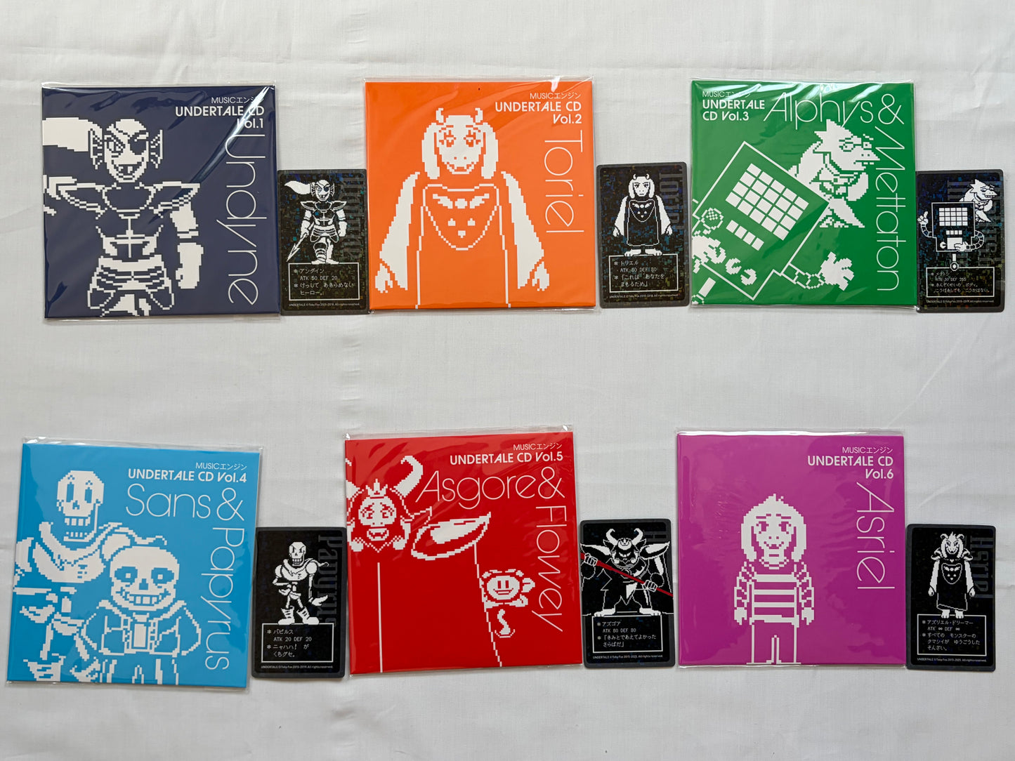 UNDERTALE Music Engine CD Vol.1-6 Complete Set Official Soundtrack with 6 Bonus Hologram Cards
