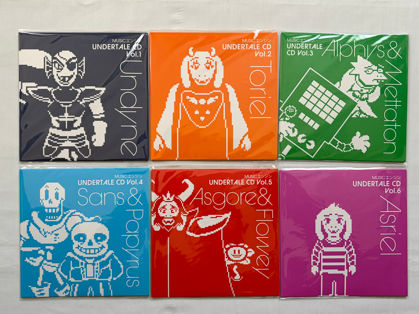 UNDERTALE Music Engine CD Vol.1-6 Complete Set Official Soundtrack with 6 Bonus Hologram Cards