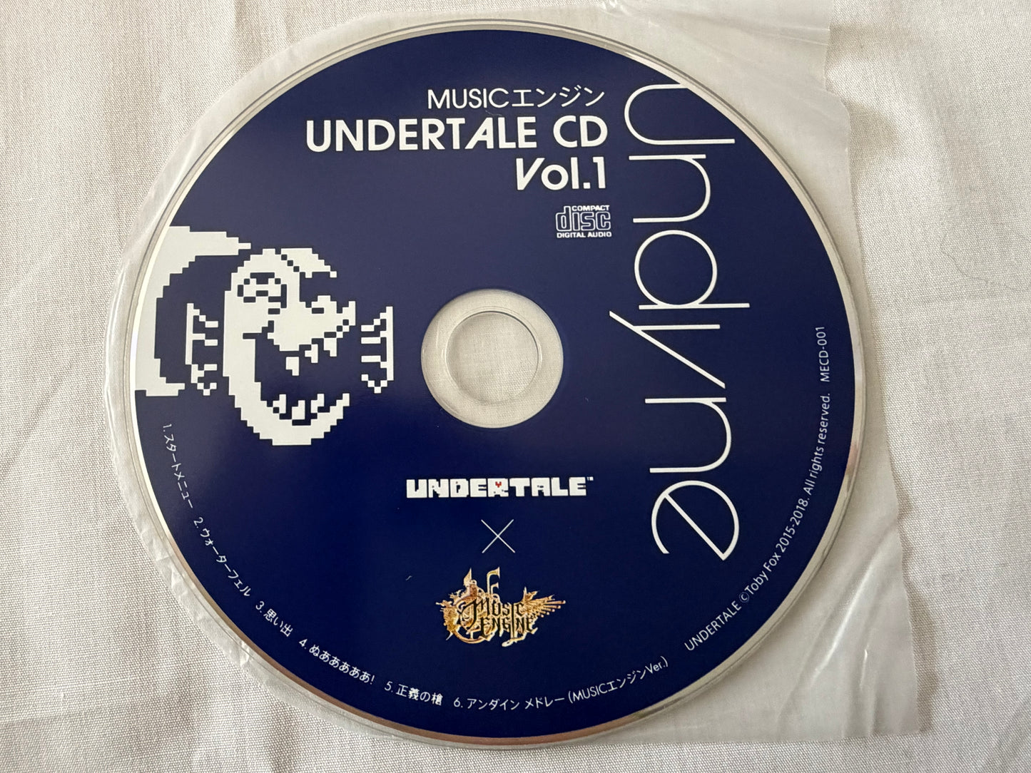 UNDERTALE Music Engine CD Vol.1-4 Complete Set Official Video Game Soundtrack