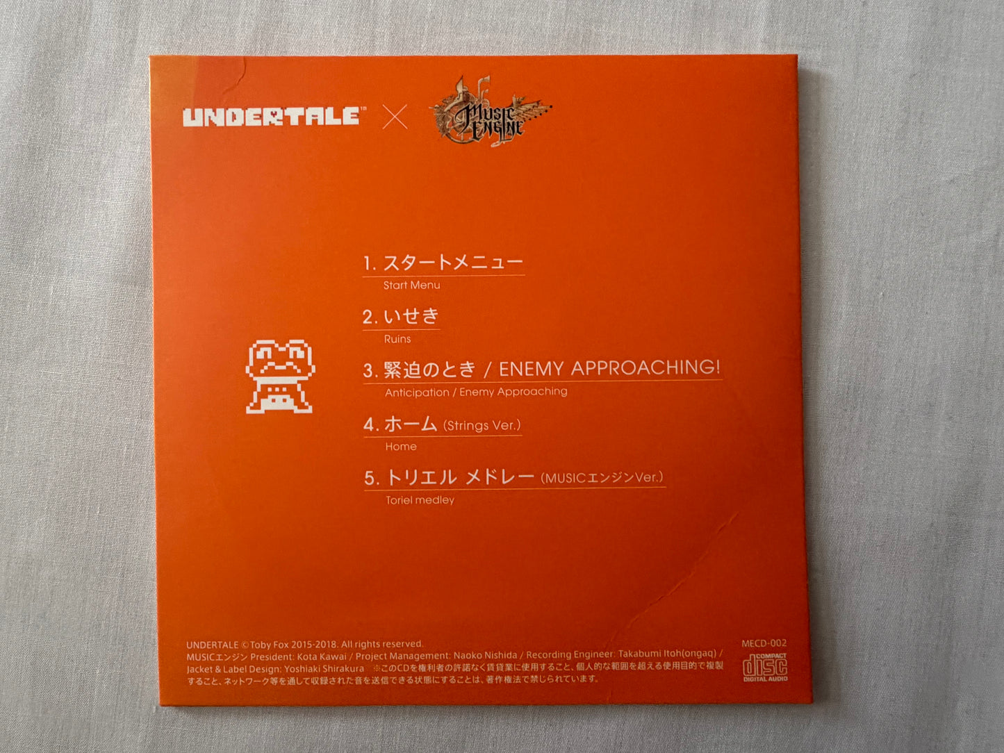 UNDERTALE Music Engine CD Vol.1-4 Complete Set Official Video Game Soundtrack