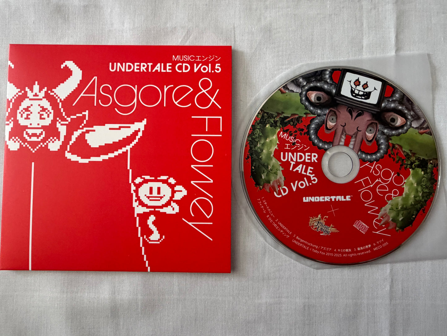UNDERTALE Music Engine CD Vol.1-5 Complete Set Official Video Game Soundtrack