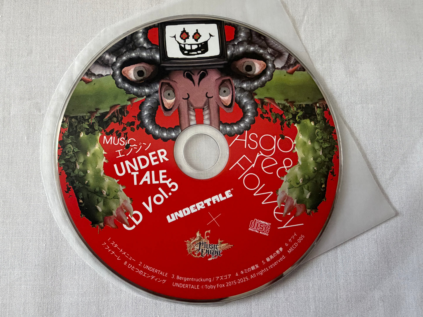 UNDERTALE Music Engine CD Vol.1-5 Complete Set Official Video Game Soundtrack