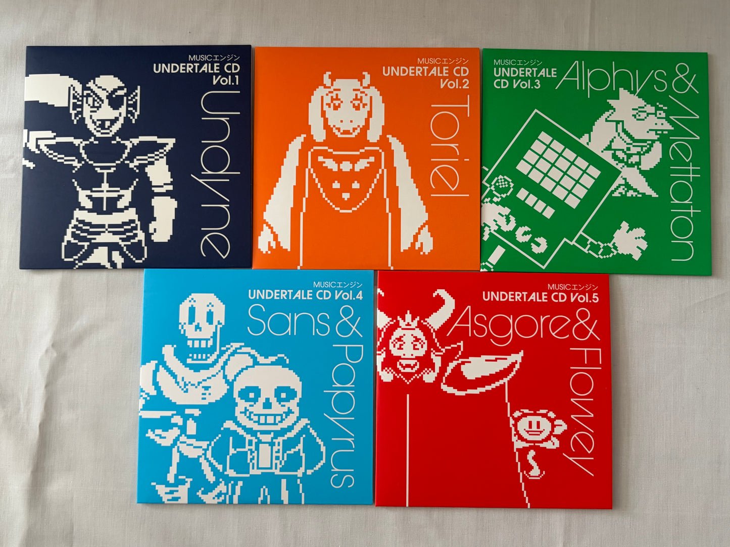 UNDERTALE Music Engine CD Vol.1-5 Complete Set Official Video Game Soundtrack