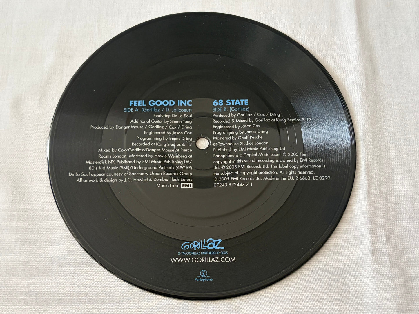 Gorillaz Feel Good Inc 7 Inch Picture Disc Vinyl 2005 Parlophone R6663 Single