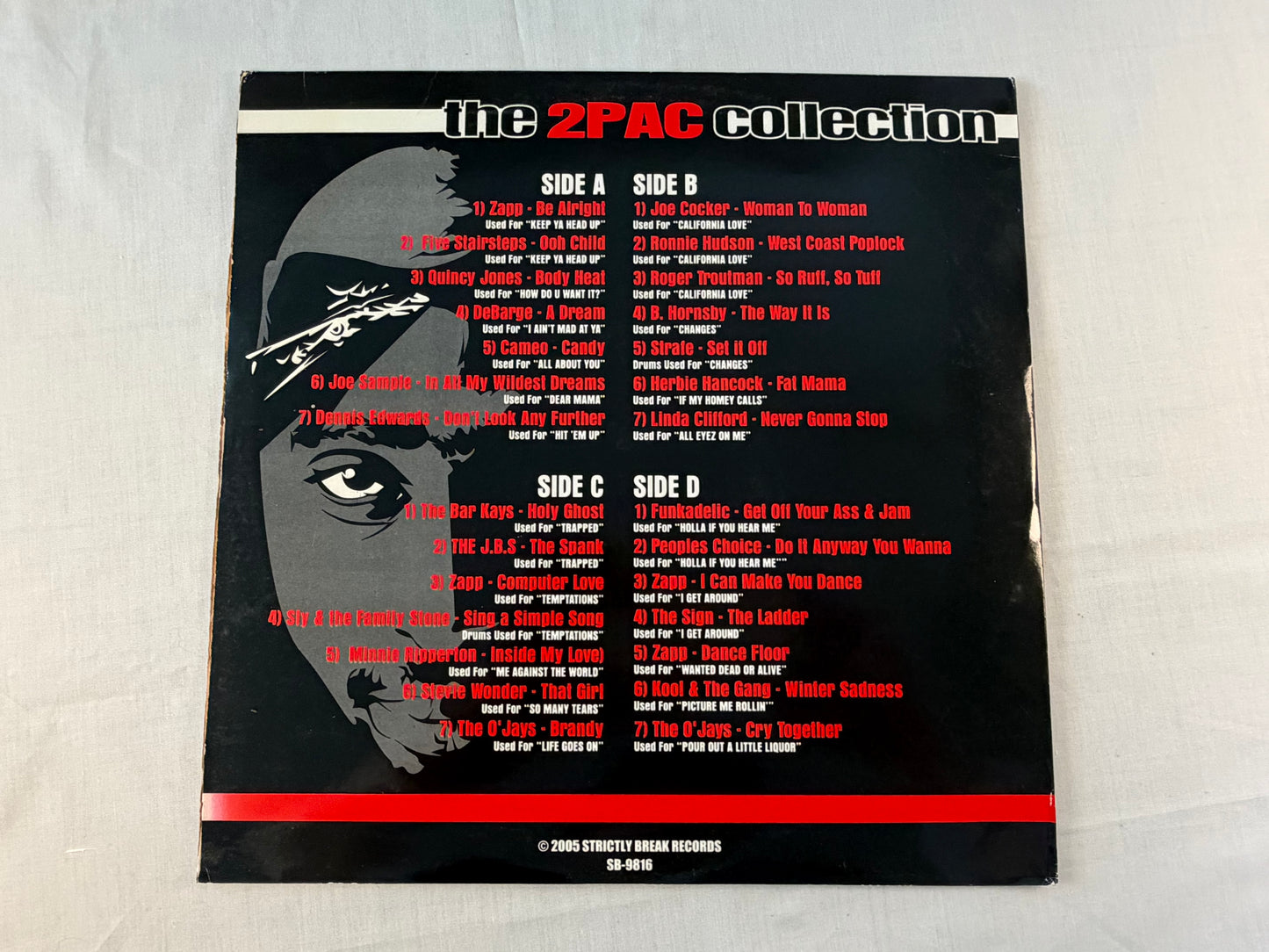 The 2Pac Collection Strictly Breaks 2005 2LP Vinyl DJ Sample Sources Tupac Shakur Funk Soul