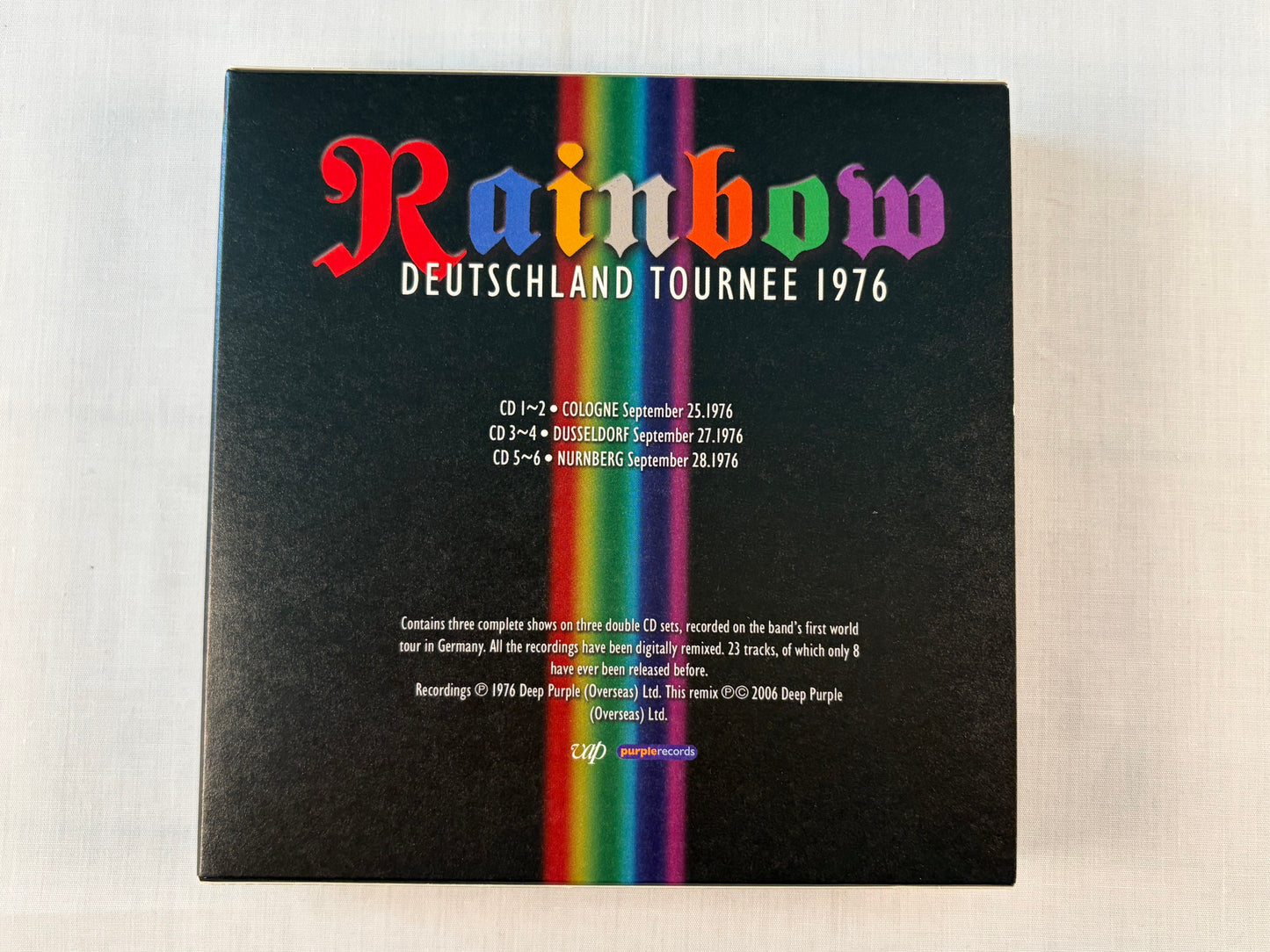 Rainbow Deutschland Tournee 1976 Live in Germany 6CD Box Set w/ OBI Purple Records VPCK 85354