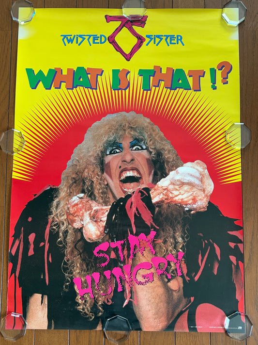 Twisted Sister Stay Hungry 1984 Original Japan Promo Poster B2 Size Not For Sale Warner Pioneer
