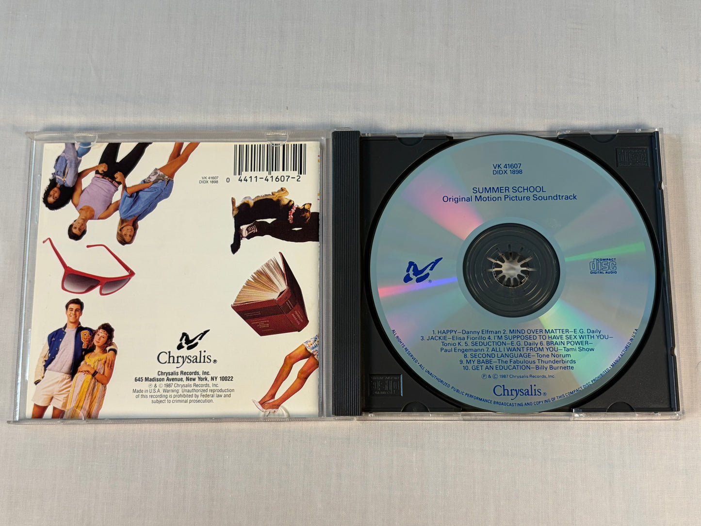Summer School Original Motion Picture Soundtrack CD 1987 VK 41607 Danny Elfman E.G. Daily