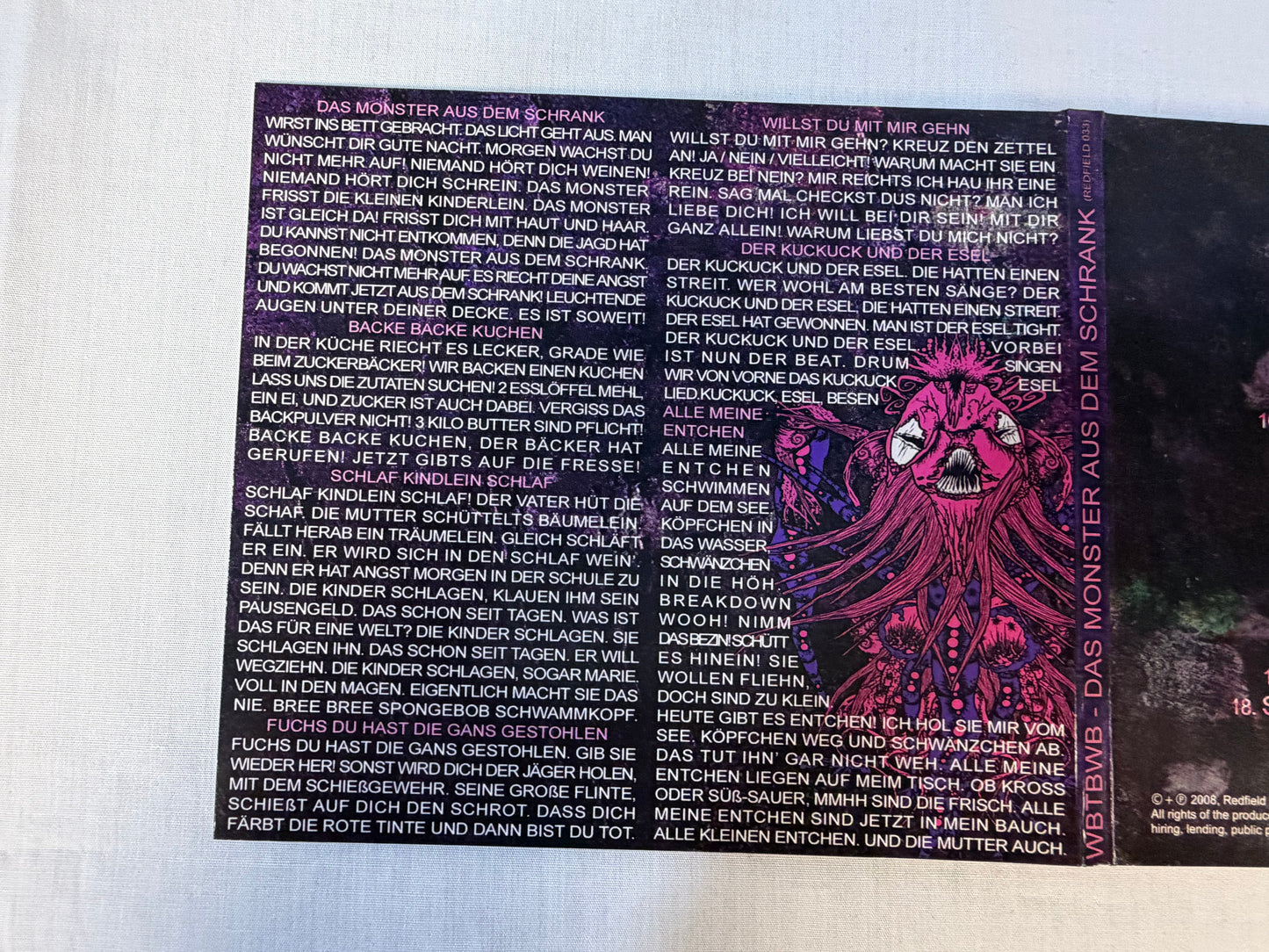 We Butter The Bread With Butter 2 CD Set Redfield Records Digipak Das Monster aus dem Schrank