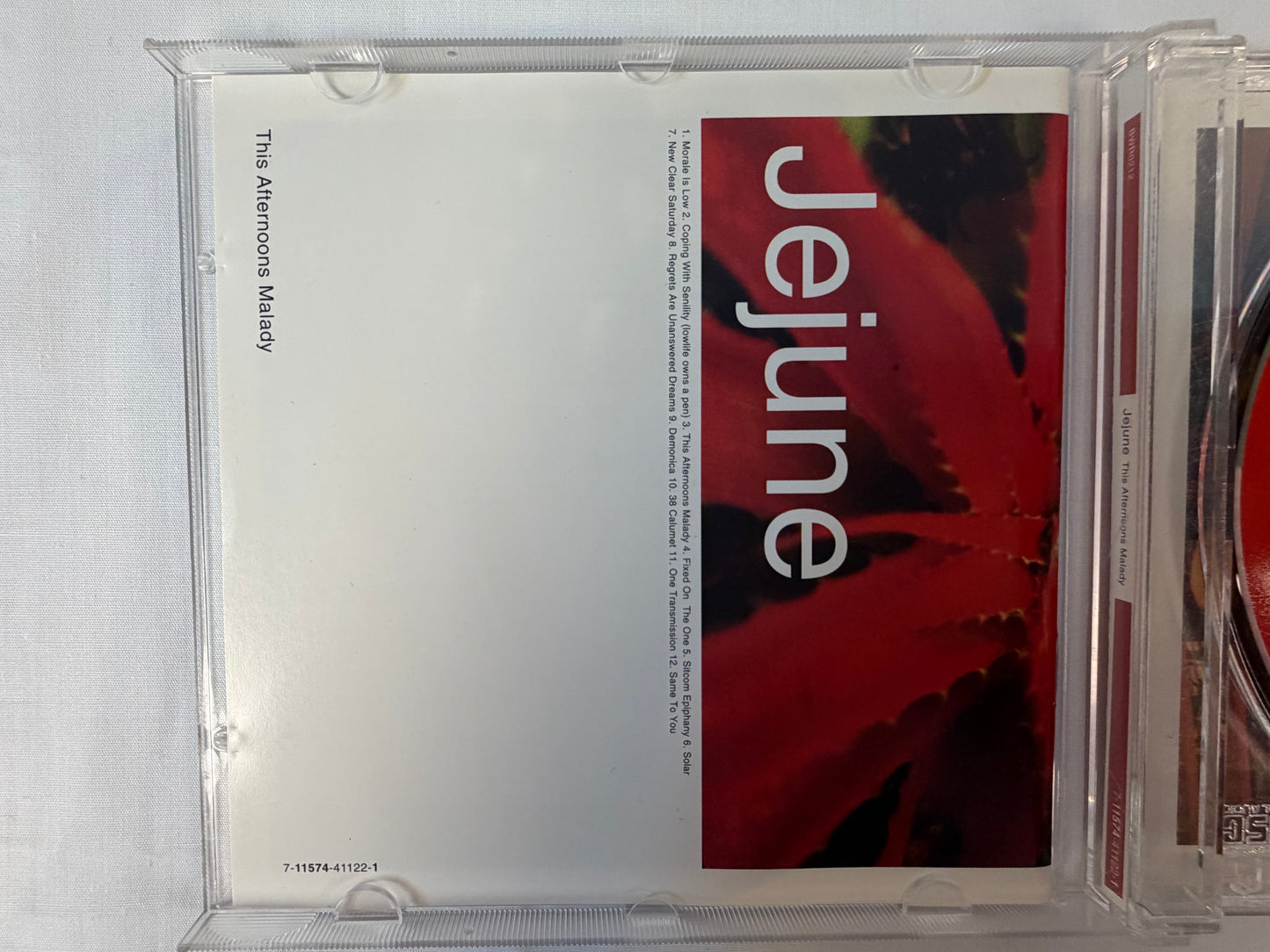 Jejune This Afternoons Malady CD 1998 Original US Pressing Big Wheel Recreation Emo Indie Rock