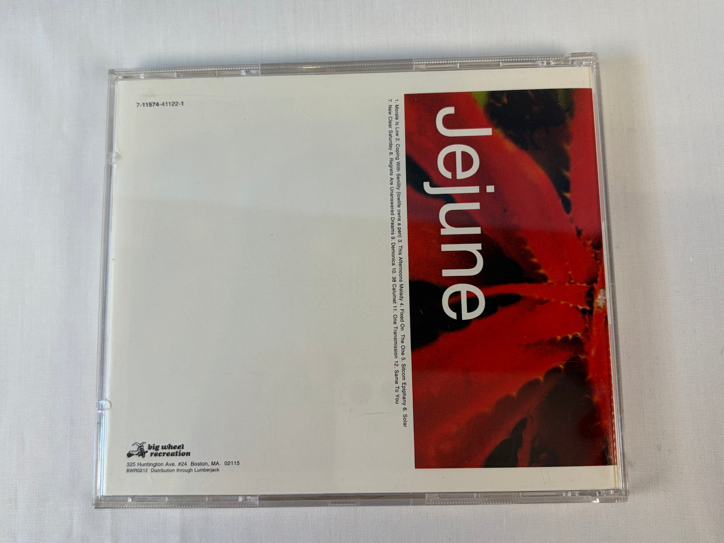 Jejune This Afternoons Malady CD 1998 Original US Pressing Big Wheel Recreation Emo Indie Rock