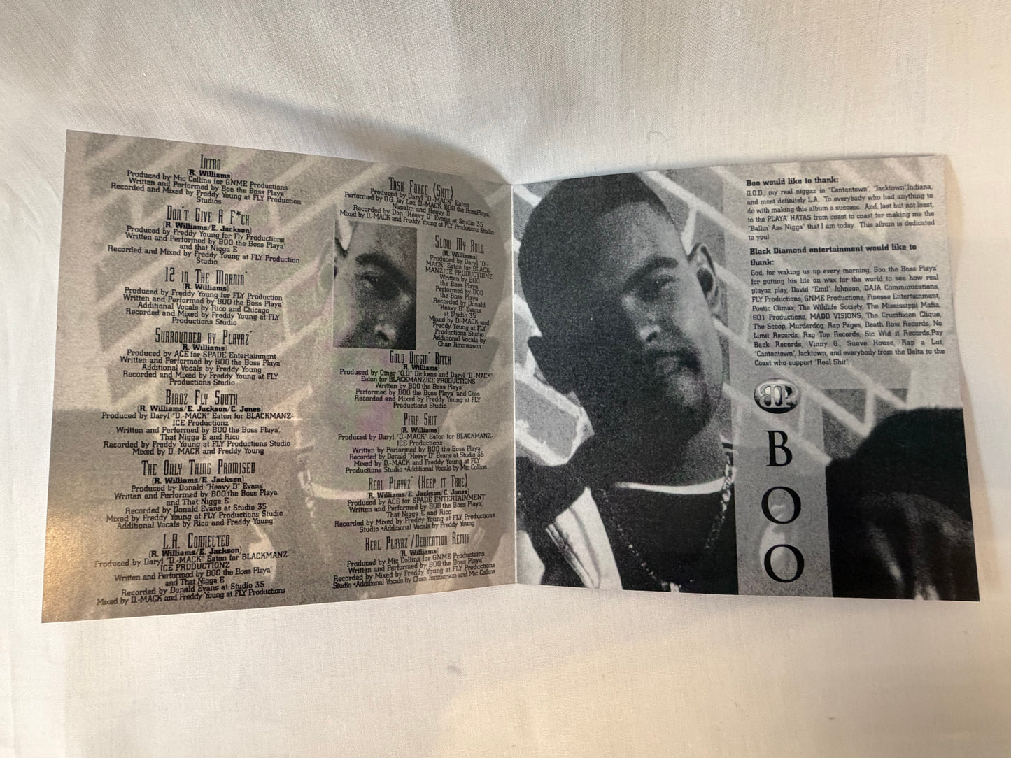 Boo The Boss Player Boss Player 1996 US Original CD BDE 1001 G-Rap Mississippi Black Diamond