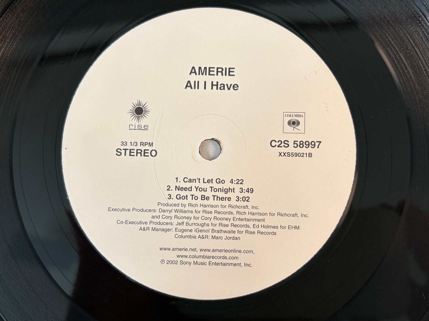 Amerie All I Have US Promo 2LP Vinyl Columbia C2S 58997 Rare RNB 2002