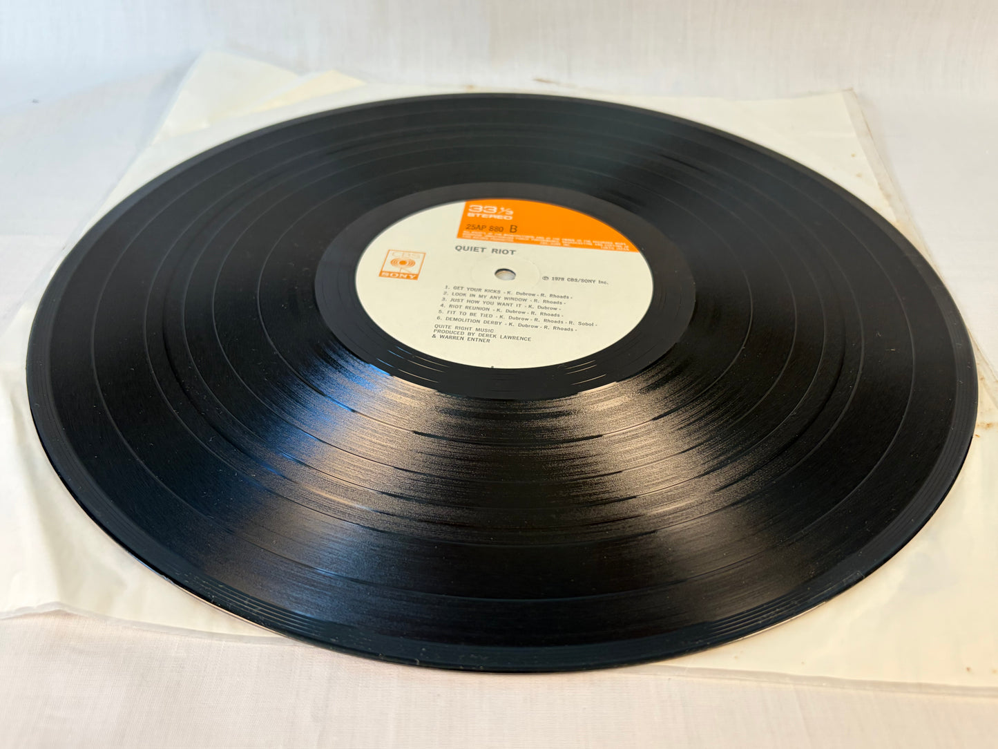 Quiet Riot Japan LP Vinyl 1978 CBS Sony 25AP-880 Randy Rhoads Original Pressing w/ Insert