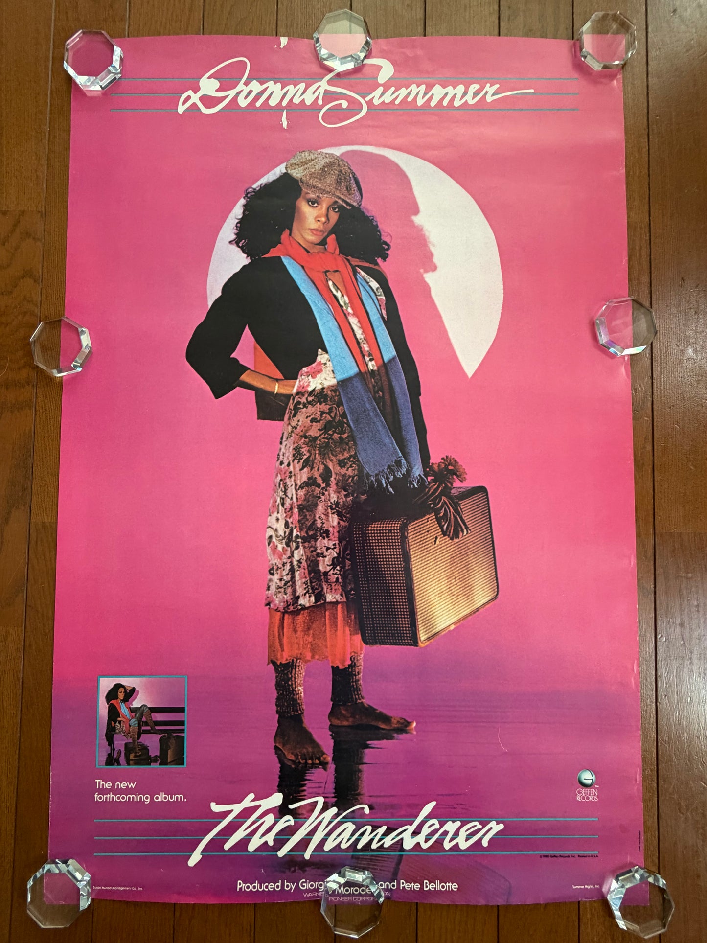 Donna Summer The Wanderer 1980 Promo Poster Japan Geffen Records Vintage Promotional Memorabilia