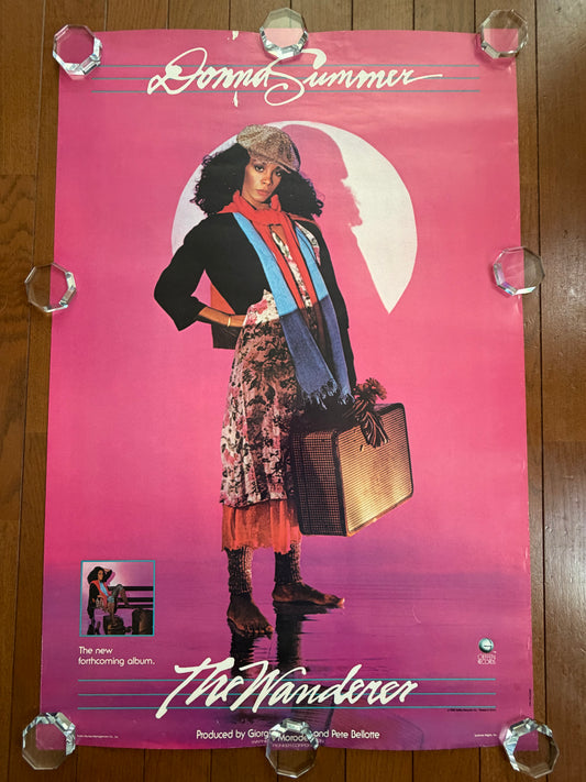 Donna Summer The Wanderer 1980 Promo Poster Japan Geffen Records Vintage Promotional Memorabilia