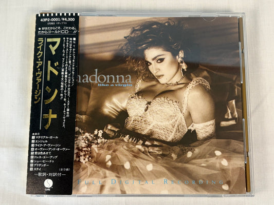 Madonna Like a Virgin 43P2-0001 Japan 24K Gold CD w/ OBI 1988 Sire Original Series First Pressing