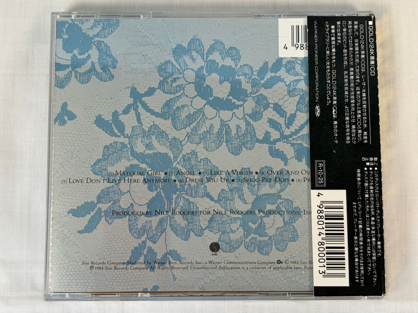 Madonna Like a Virgin 43P2-0001 Japan 24K Gold CD w/ OBI 1988 Sire Original Series First Pressing