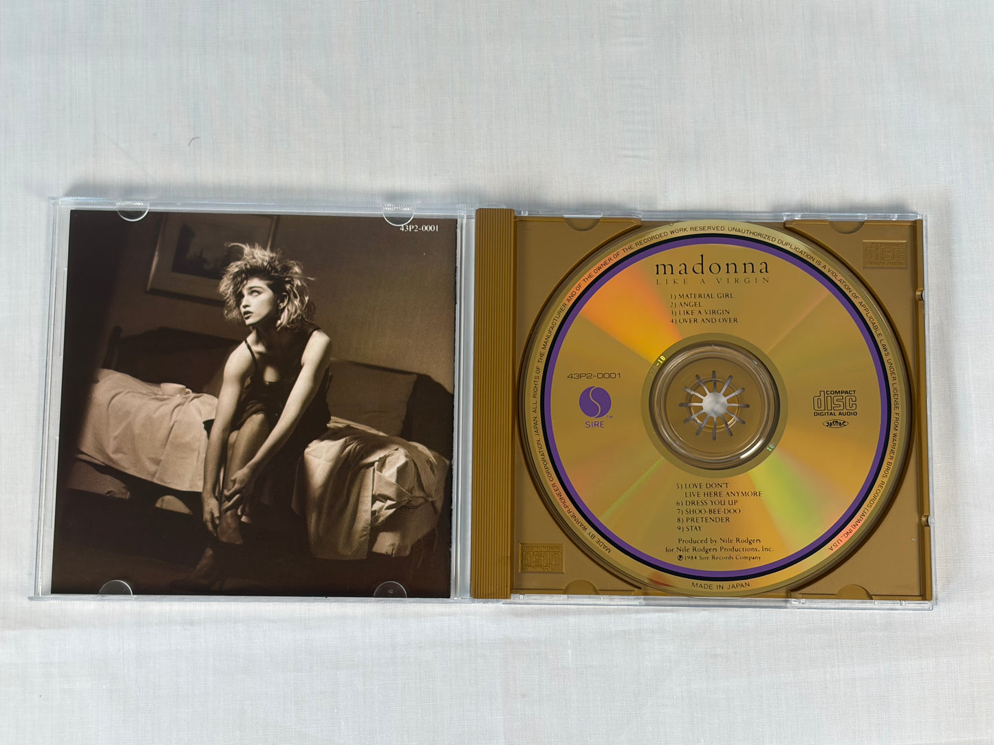 Madonna Like a Virgin 43P2-0001 Japan 24K Gold CD w/ OBI 1988 Sire Original Series First Pressing