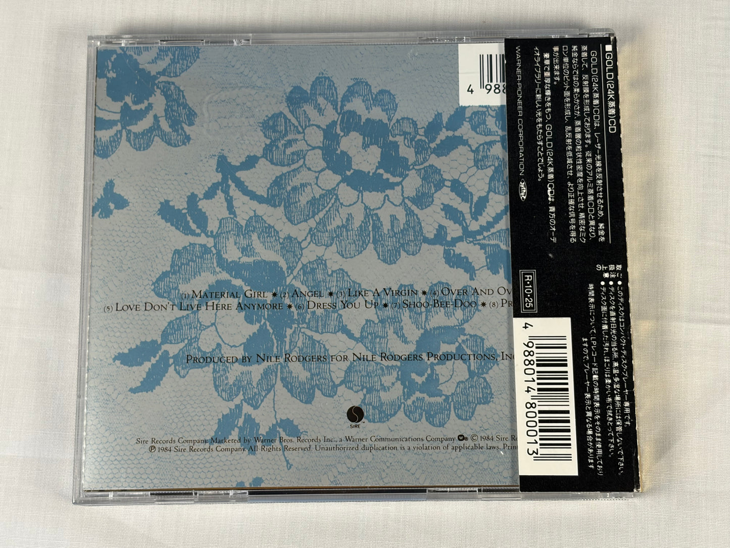 Madonna Like a Virgin 43P2-0001 Japan 24K Gold CD w/ OBI 1988 Sire Original Series First Pressing