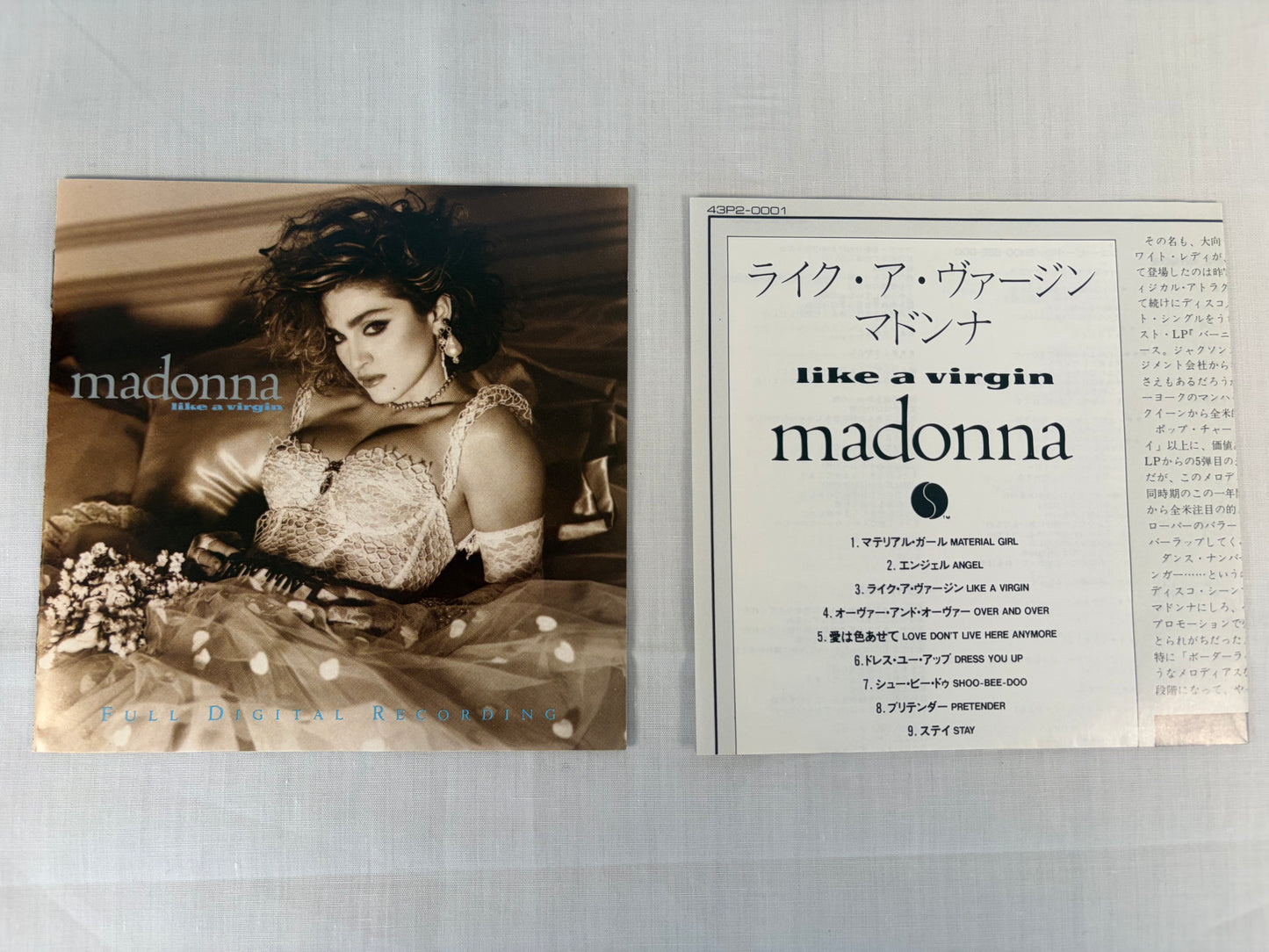 Madonna Like a Virgin 43P2-0001 Japan 24K Gold CD w/ OBI 1988 Sire Original Series First Pressing
