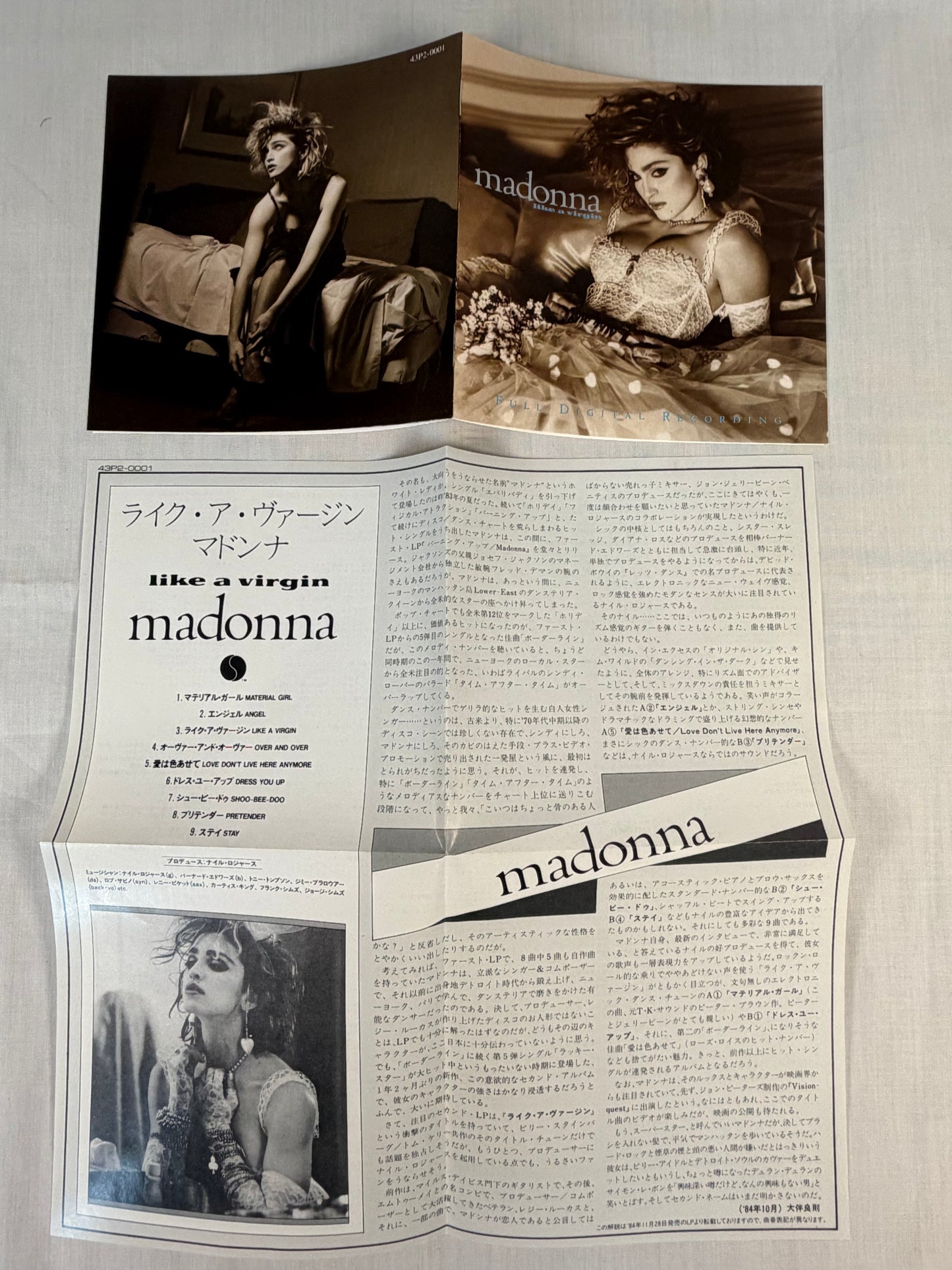 Madonna Like a Virgin 43P2-0001 Japan 24K Gold CD w/ OBI 1988 Sire Original Series First Pressing