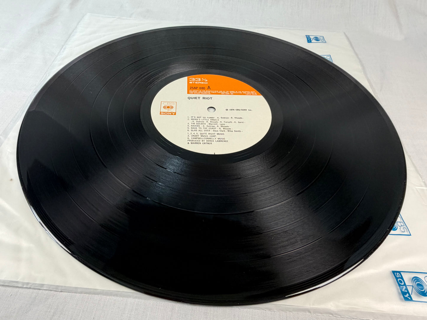 Quiet Riot LP Vinyl Japan 1978 CBS Sony 25AP880 w/ OBI