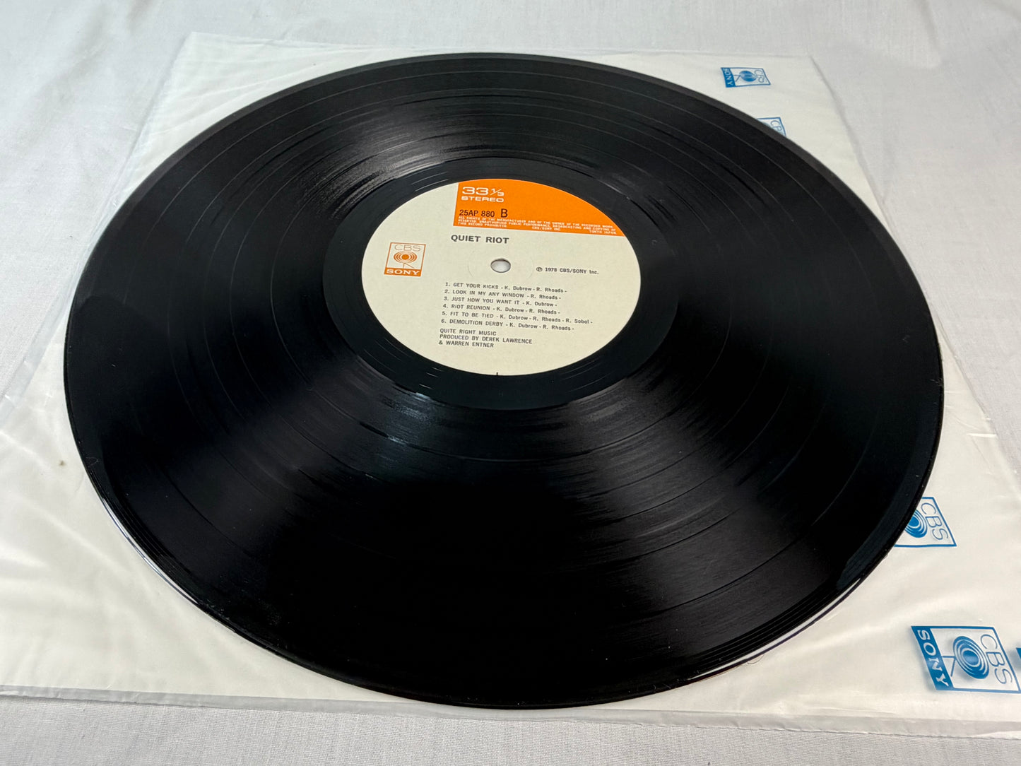 Quiet Riot LP Vinyl Japan 1978 CBS Sony 25AP880 w/ OBI