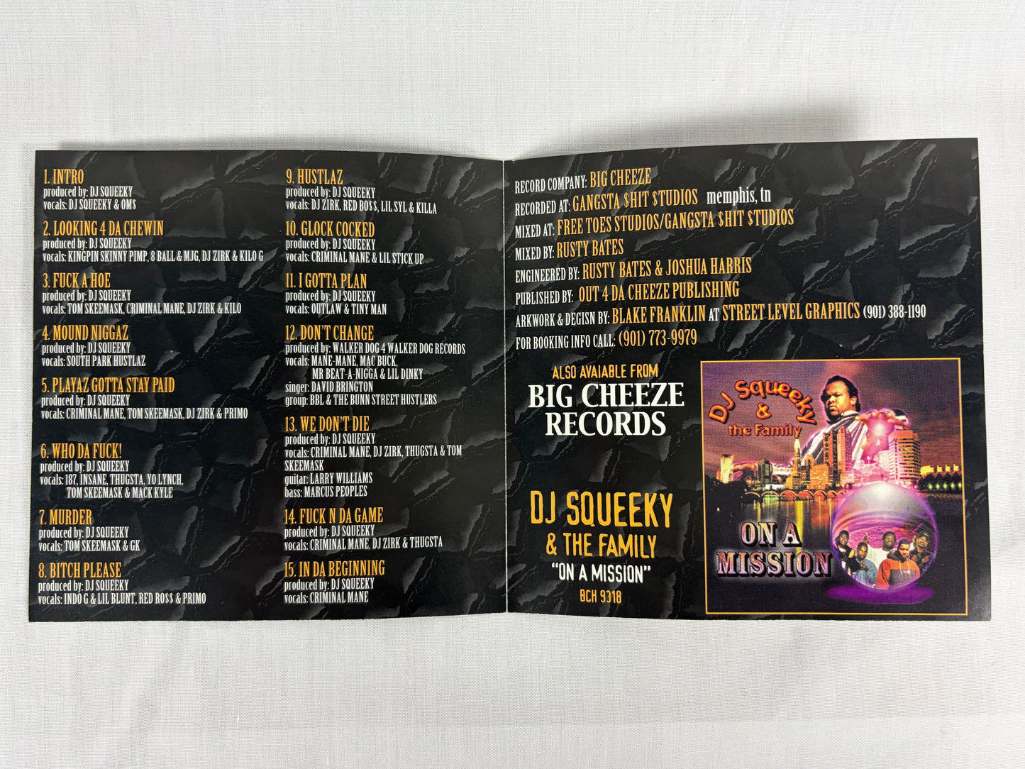 DJ Squeeky In Da Beginning Underground Volume One 2000 US Rap CD Memphis Hip Hop
