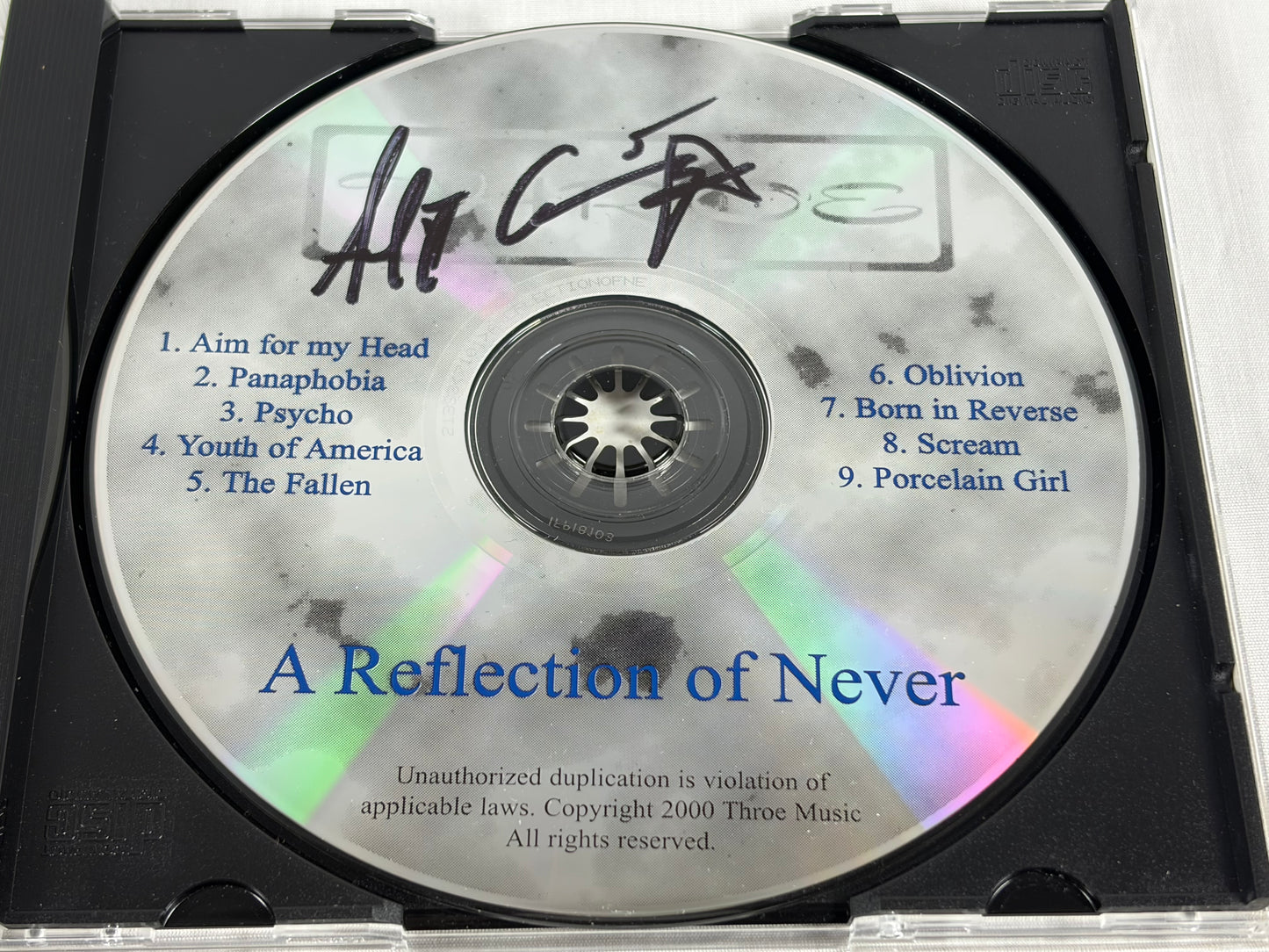 Throe A Reflection Of Never CD 2000 Signed Autograph Alex C Nu Metal Rapcore Florida Independent