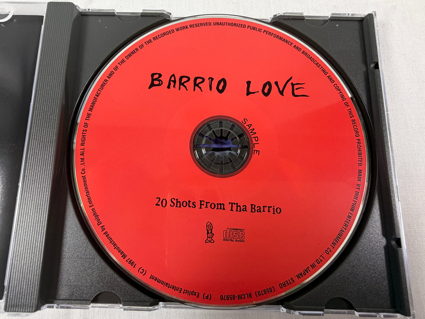 Barrio Love 20 Shots From Tha Barrio CD Japan Promo w/ OBI BLCM-85970 West Coast Rap