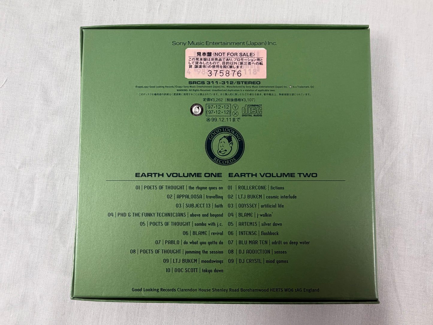 LTJ Bukem Presents Earth Volumes One & Two 2CD Japan Promo w/ OBI Factory Sealed
