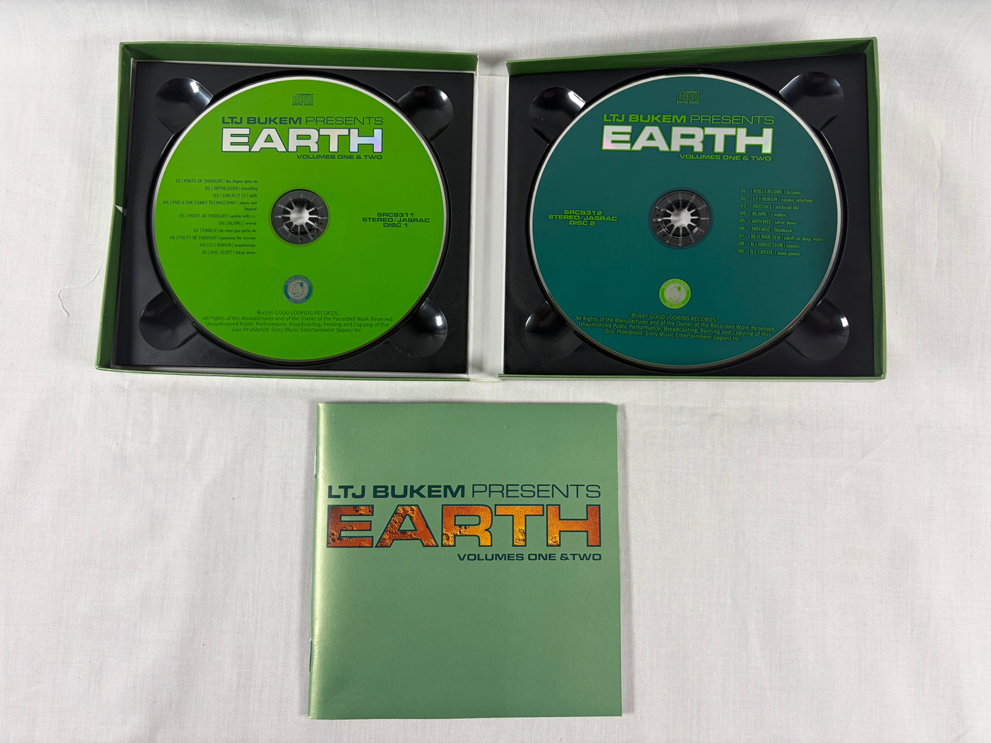 LTJ Bukem Presents Earth Volumes One & Two 2CD Japan Promo w/ OBI Factory Sealed