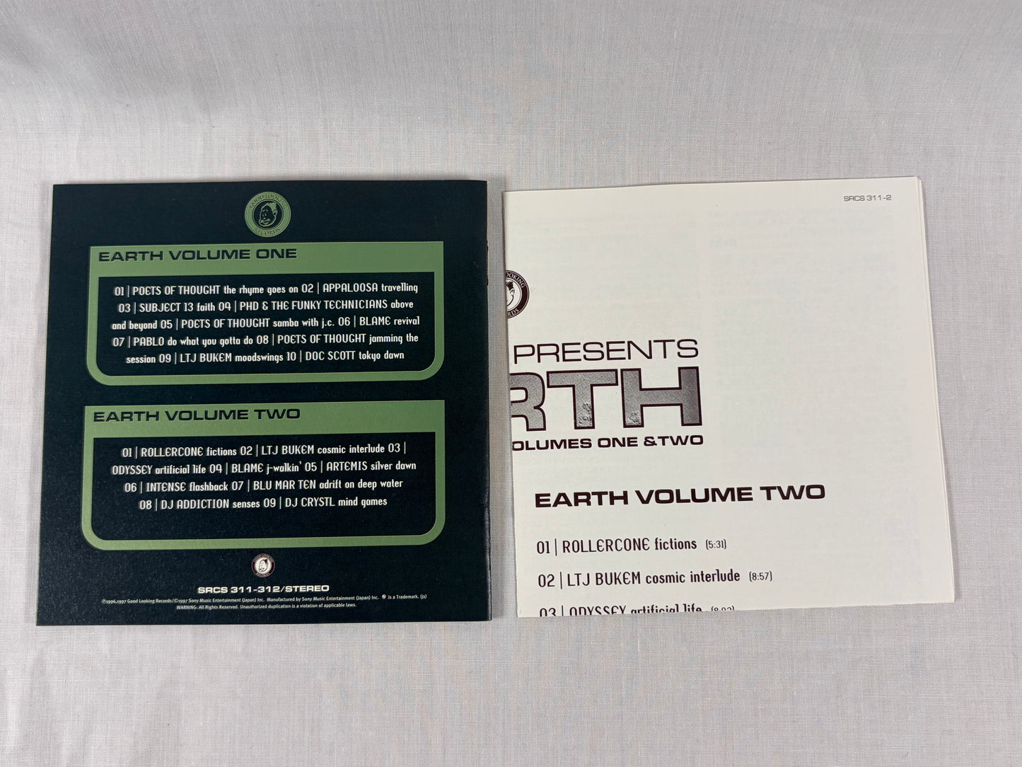 LTJ Bukem Presents Earth Volumes One & Two 2CD Japan Promo w/ OBI Factory Sealed