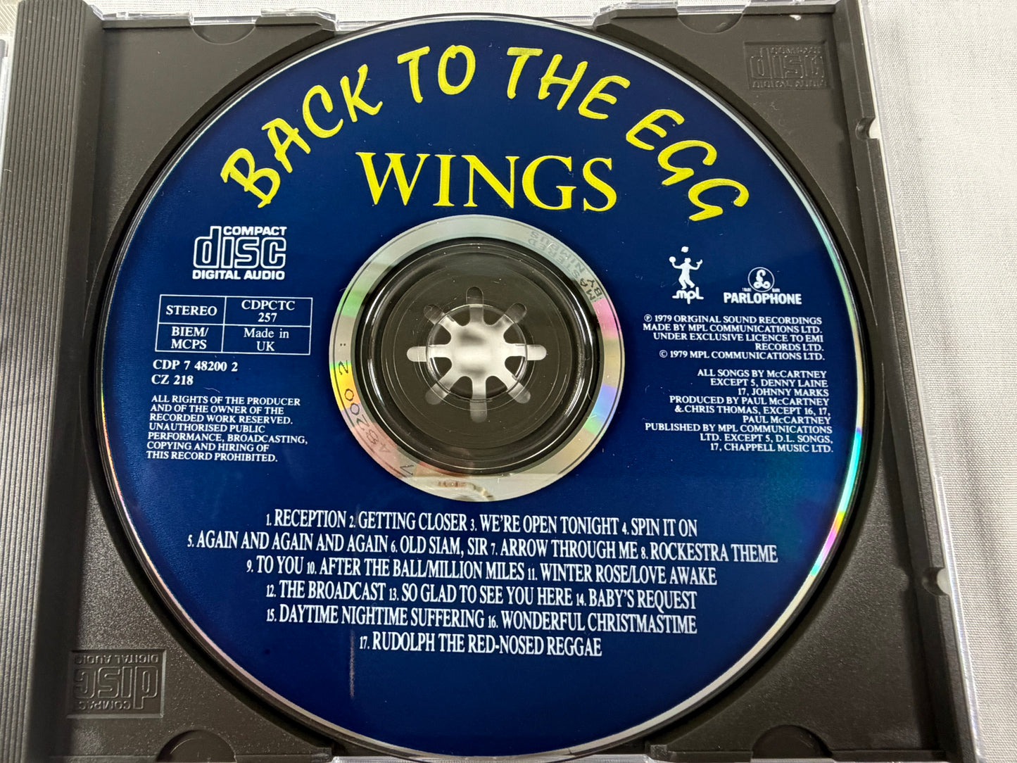 Paul McCartney & Wings Back To The Egg Promo CD Box Set Nimbus XL T-Shirt UK Promotional