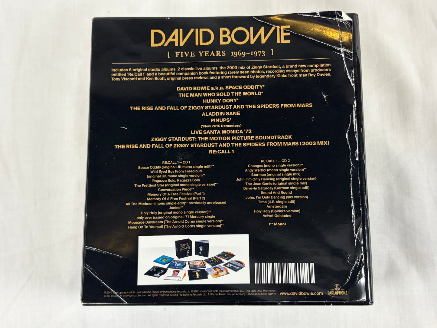 David Bowie Five Years 1969-1973 12CD Box Set Parlophone 2015 DBX-1 Official Release