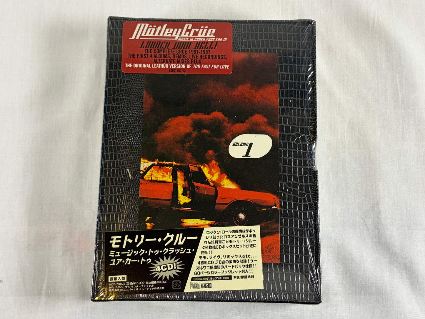 Motley Crue Music To Crash Your Car To Volume 1 4CD Box Set 2004 Factory Sealed w/ Sticker