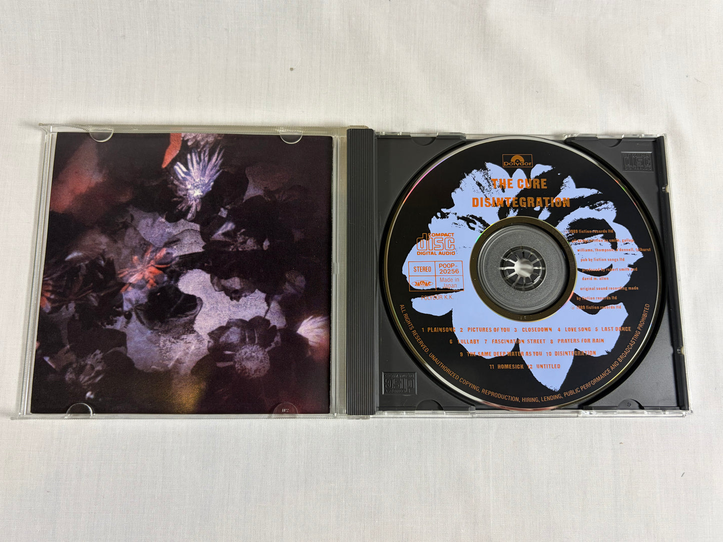 The Cure Disintegration CD 1989 Japan Original 1st Press Polydor POOP 20256 w/ OBI