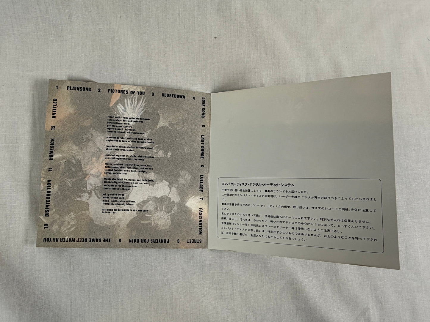 The Cure Disintegration CD 1989 Japan Original 1st Press Polydor POOP 20256 w/ OBI