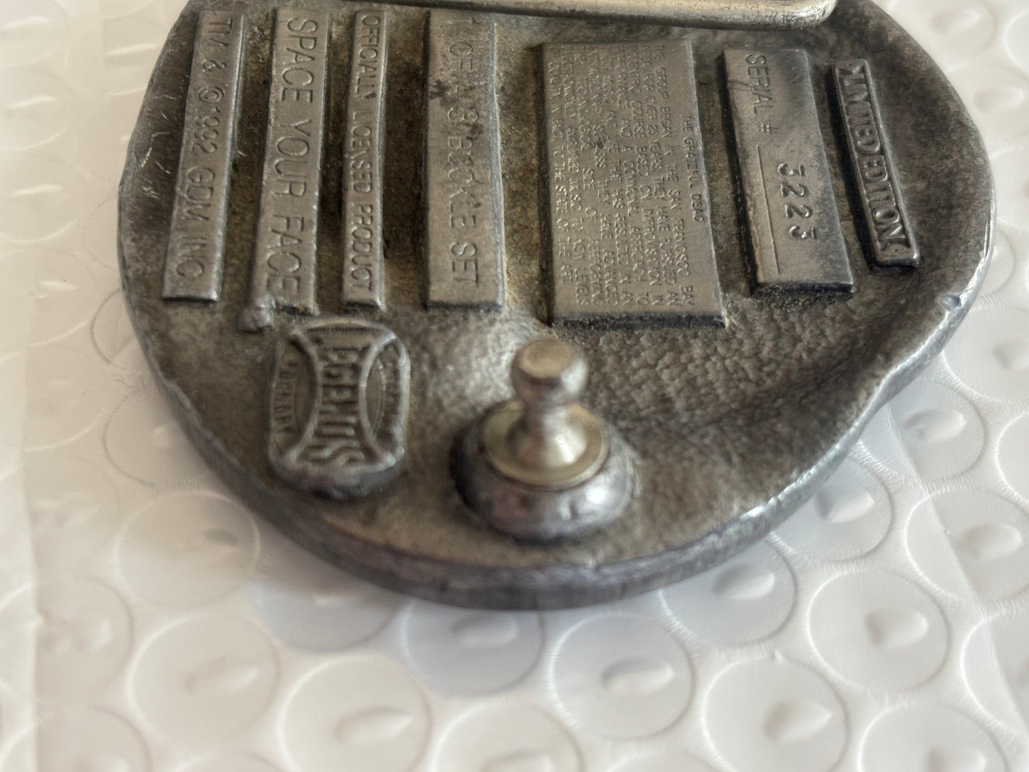 Grateful Dead Belt Buckle Space Your Face 1992 Limited Edition GDM 1992