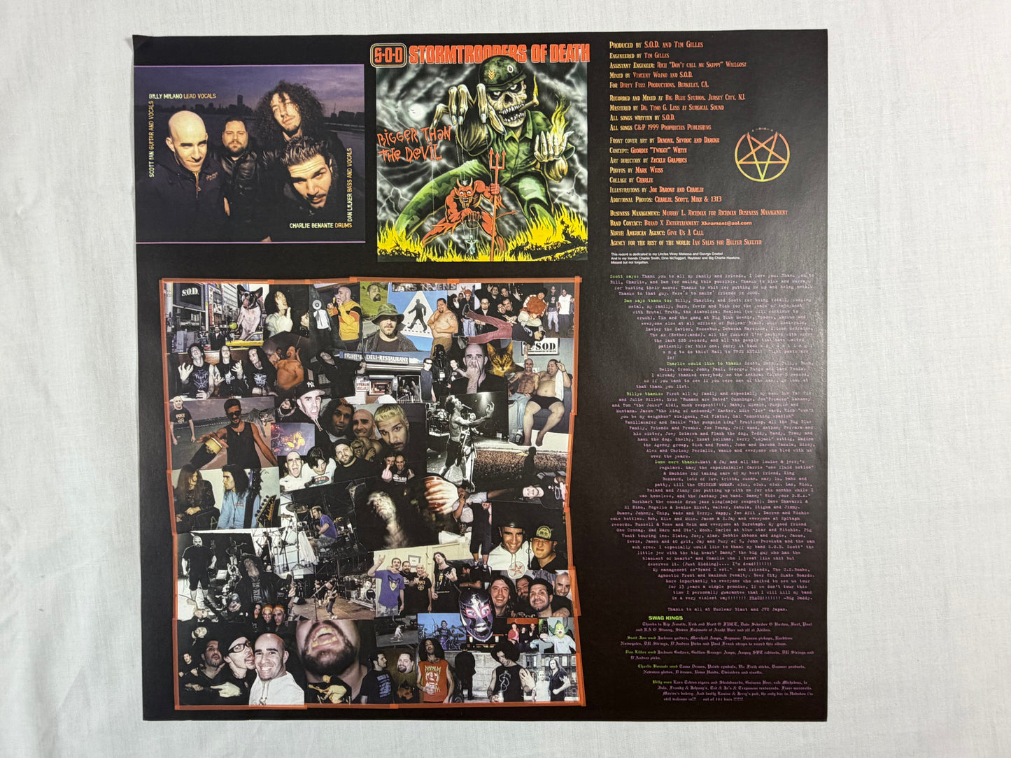 S.O.D. Stormtroopers Of Death Bigger Than The Devil 1999 Germany Original Vinyl LP Nuclear Blast