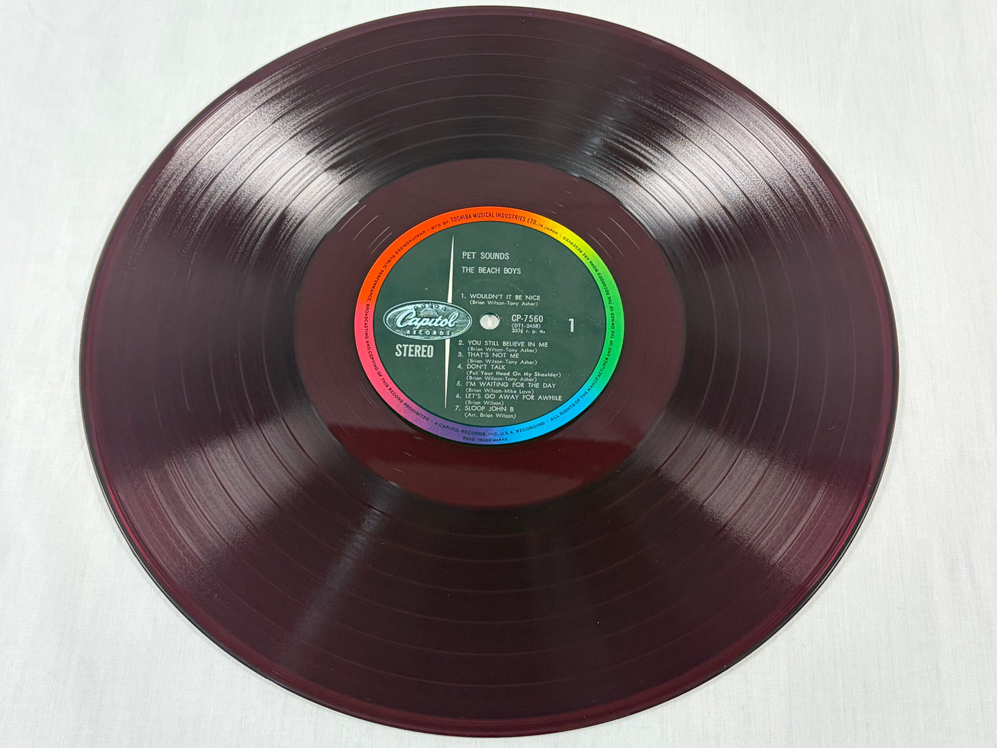 The Beach Boys Pet Sounds Japan Red Vinyl LP 1966 Capitol Records Toshiba Ever Clean 1st Press